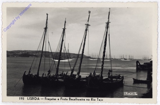 ak192977 Lisboa, Fragafas e Frota Bacalhoeira no Rio Tejo