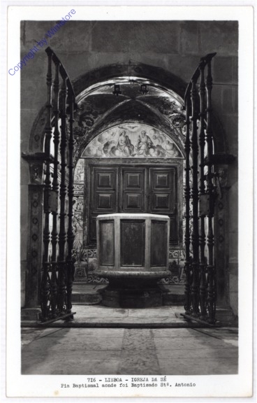 ak192979 Lisboa, Ingreja da se Pia Baptismal aonde foi Baptisado St. Antonio