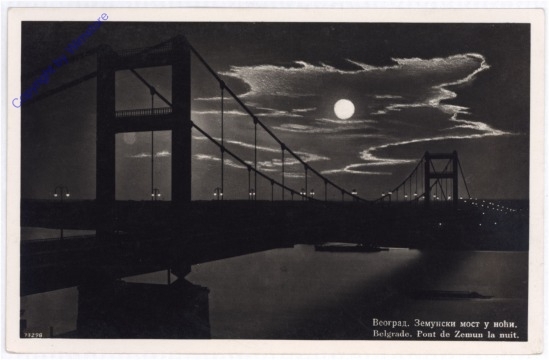 ak192996 Belgrad, Pont de Zemun la nuit