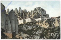 Montserrat, El Monestir des de el Cami de la Santa Cova