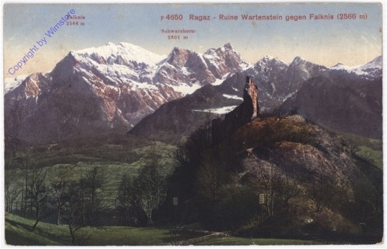 Ragaz, Ruine Wartenstein gegen Falknis
