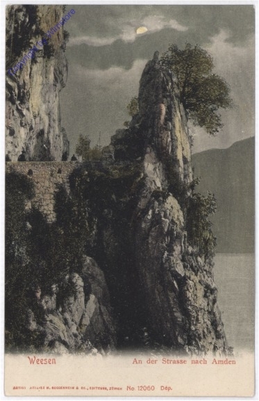 ak193247 Weesen, An der Strasse nach Amden