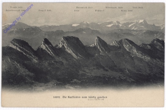 Die Kurfirsten vom Säntis gesehen