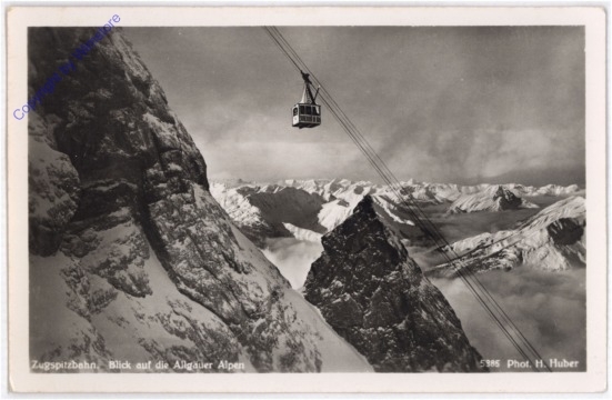ak193349 Zugspitzbahn, Blick auf die Allgäuer Alpen