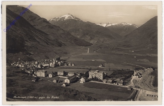 Andermatt gegen die Furka
