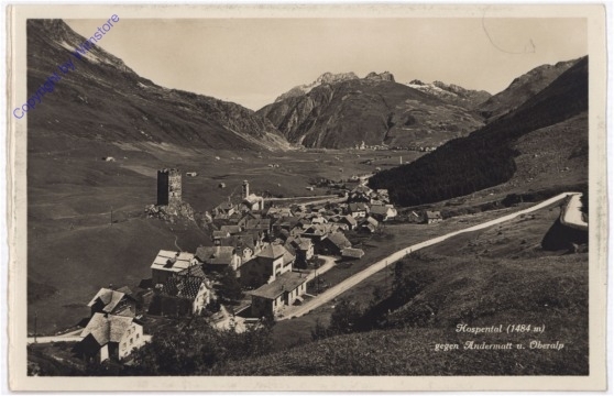 ak193372 Hospental, gegen Andermatt u. Oberalp