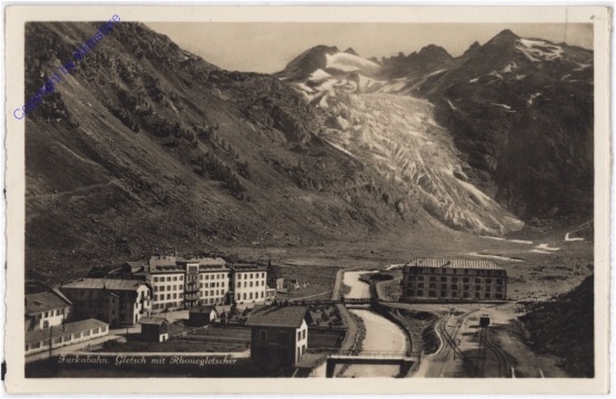 Furkabahn, Gletsch mit Rhonegletscher