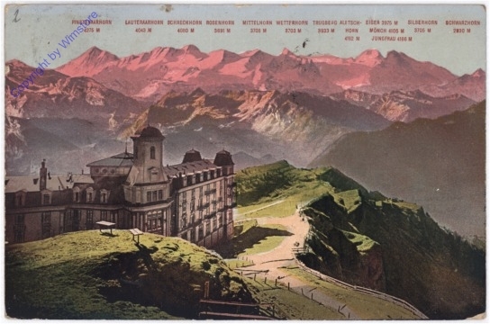 ak193406 Rigi-Kulm, und die Berner-Hochalpen