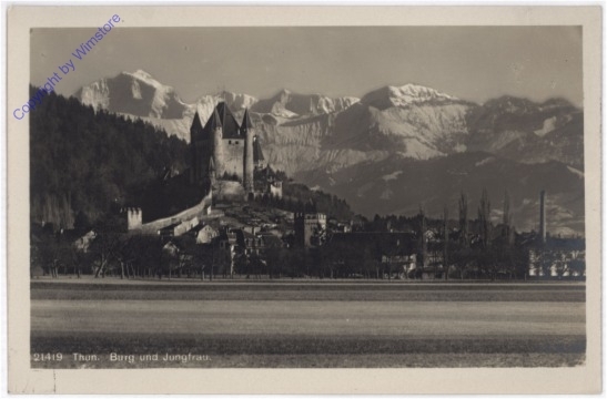 ak193474 Thun, Burg und Jungfrau