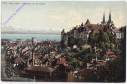 Neuchatel, Chateau et les Alpes