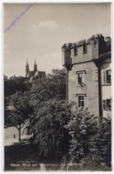 ak193510 Basel, Blick auf Waisenhaus und Münster