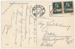 ak193514a Basel, Mittlere Rheinbrücke mit Münster