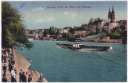 Basel, Partie am Rhein mit Münster