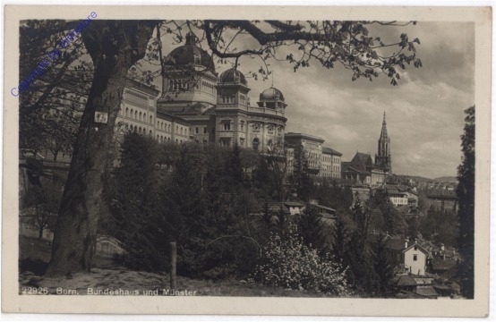 ak193535 Bern, Bundeshaus und Münster