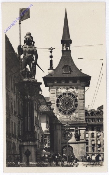 ak193540 Bern, Bärenbrunnen und Zeitglocke
