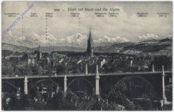 ak193545 Bern, Blick auf Stadt und die Alpen