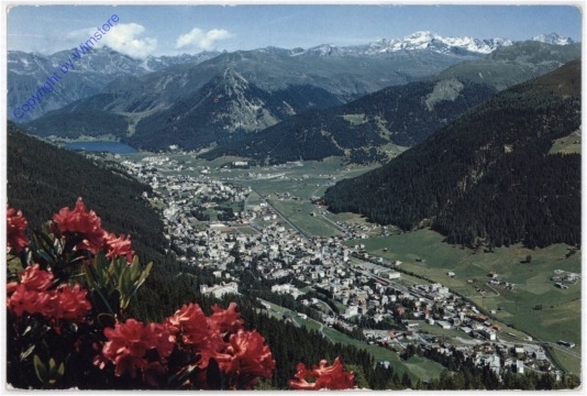 Davos, gegen Rhätikonkette und Pischahorn