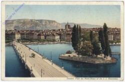 Genf, Pont du Mont-Blanc et Ile J.J. Rousseau