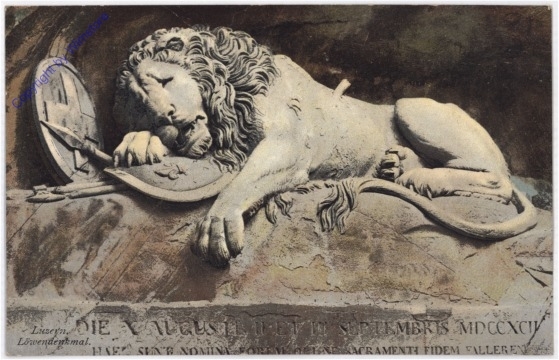 ak193609 Luzern, Löwendenkmal
