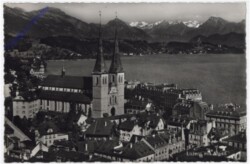 ak193613 Luzern, mit den Alpen