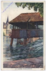 ak193617 Luzern, Kapellbrücke
