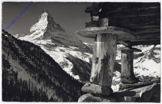 ak193630 Zermatt, Findelen mit Matterhorn