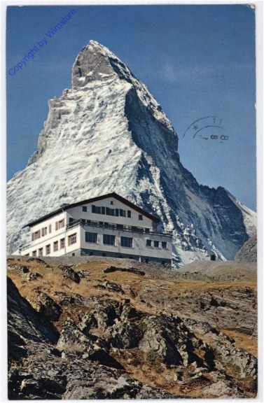 ak193633 Zermatt, Hotel Schwarzsee mit Matterhorn