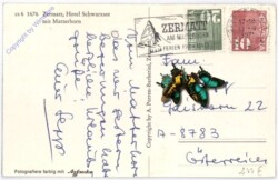 Zermatt, Hotel Schwarzsee mit Matterhorn