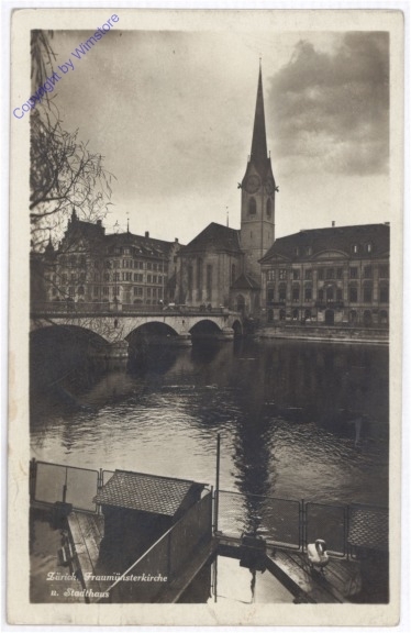 Zürich, Fraumünsterkirche u. Stadthaus