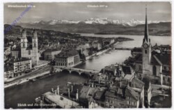 Zürich, und die Glarneralpen