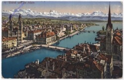Zürich, und die Alpen