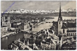 Zürich, und die Alpen