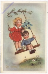 Kinder auf Schaukel, Geburtstag