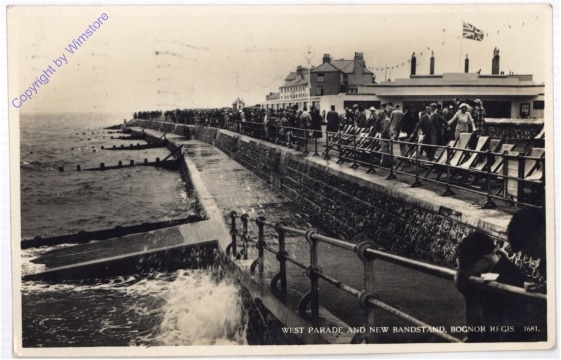 Bognor Regis, West Parade and new Bandstand