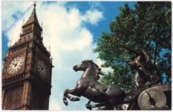ak193969 London, Big Ben and Boadigea Statue