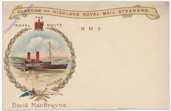 Glasgow, and Highland Royal Mail Steamers