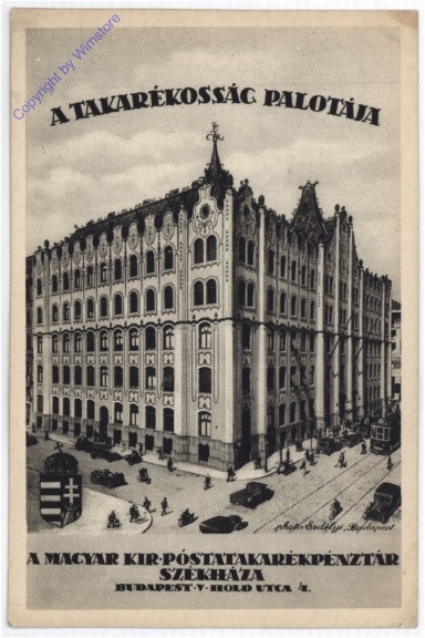 Budapest, Hauptgebäude der Kgl. Ung. Postsparkasse