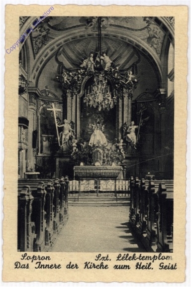 ak194474 Sopron, Das Innere der Kirche zum Heil. Geist