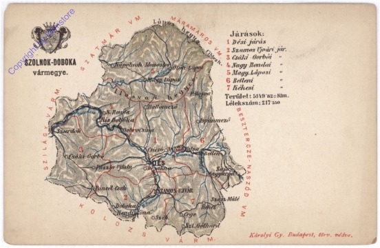 Szolnok-Doboka, Karte