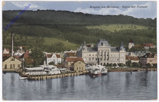 Bregenz, Hafen mit Postamt