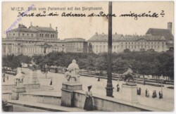 Wien 1, Blick vom Parlament auf das Burgtheater