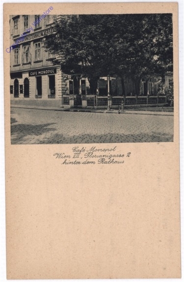 ak194652 Wien 8, Cafe Monopol, Florianigasse 2, hinter dem Rathaus
