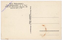 Wien 11, Franz Rokendorfer's Cafe-Restaurant "z. 3. Tor"