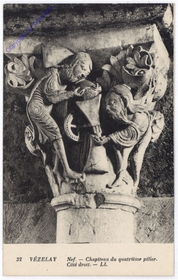 Vezelay, Chapiteau du quatrieme pilier
