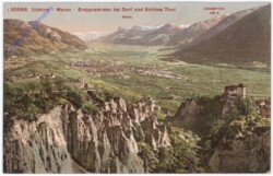 Merano (Meran), Erdpyramiden bei Dorf und Schloss Tirol