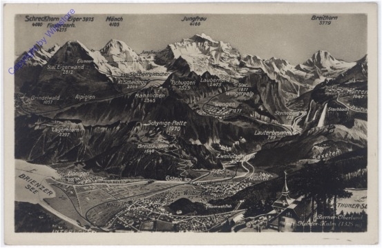 ak194835 Bern, Berner Oberland mit Harderkulm