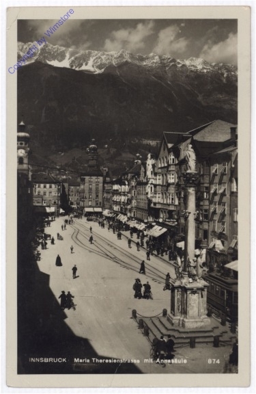 Innsbruck, Maria Theresienstrasse mit Annasäule
