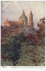 Praha (Prag), Niklaskirche aus dem Schönborn'schen Garten