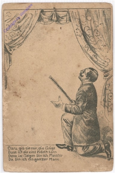 Clara, gib sie mir, die Geige...
