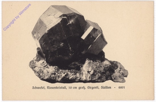 Schwefel, Riesenkristall, Girgenti, Sizilien